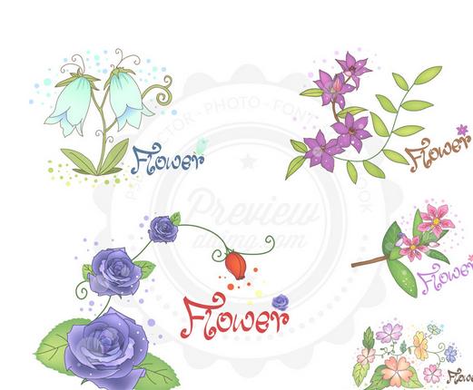 design floral do esboço mão desenhada