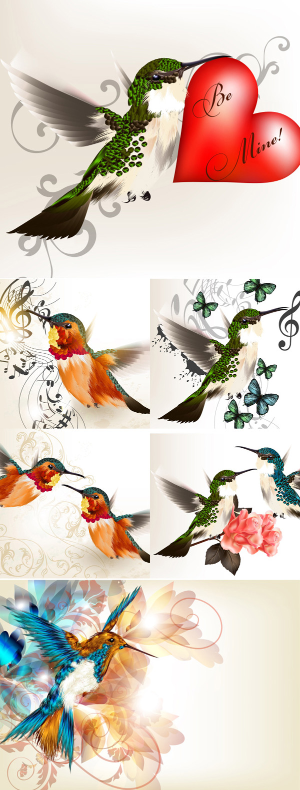 Hand Painted Birds Theme