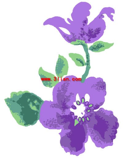 Hand Painted Flowers Psd Layered Material