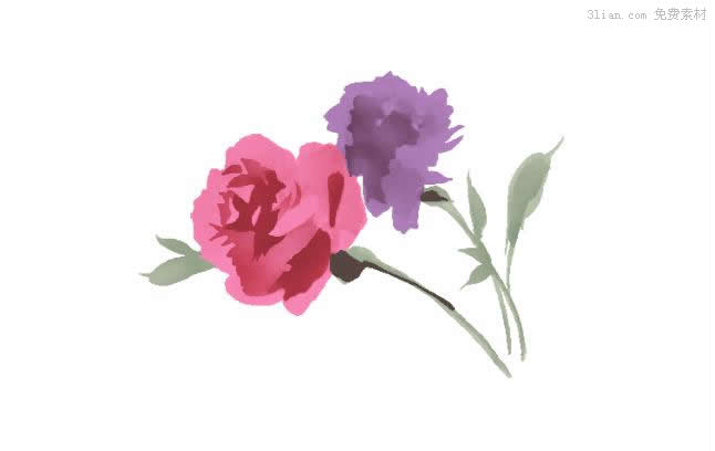 手描きの花の psd ソースファイル
