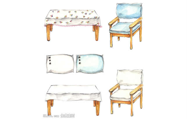 Hand Painted Furniture Psd Material