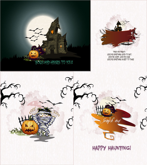 Hand Painted Halloween Ads