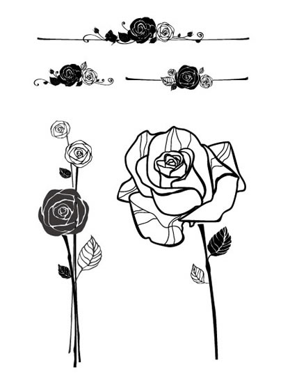 ручная роспись розы