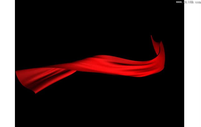 Hd Red Ribbons Psd Material