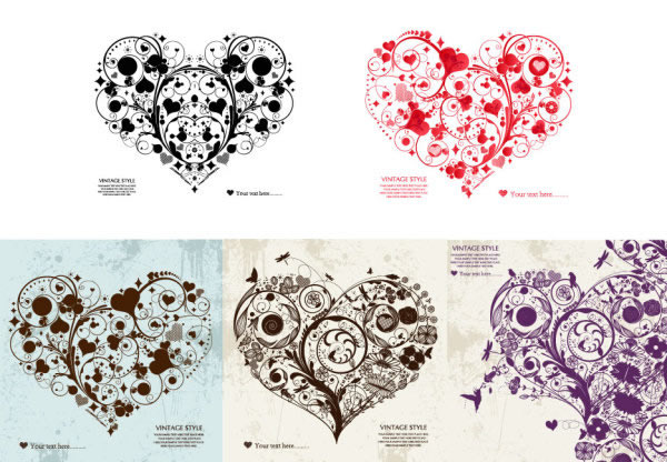 Heart Pattern Material