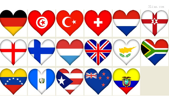Heart Shaped Flag Icon Png
