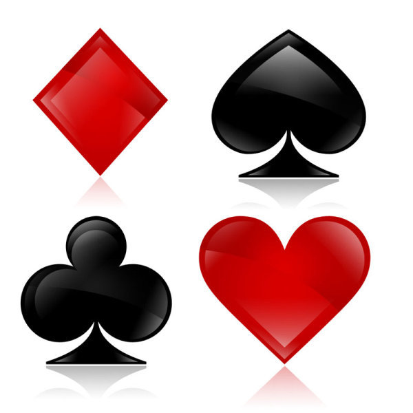 Hearts Clubs Spades Square Psd Icon