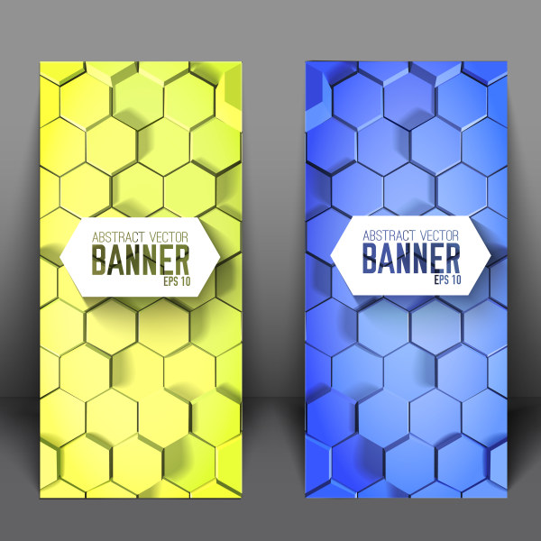 Honeycomb Background Shades Of Yellow And Blue Template