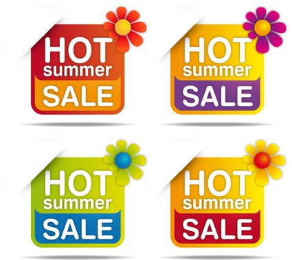 Hot Summer Sale Creative Promotional Labels