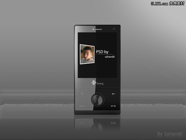HTC smartphone czarny psd materiału