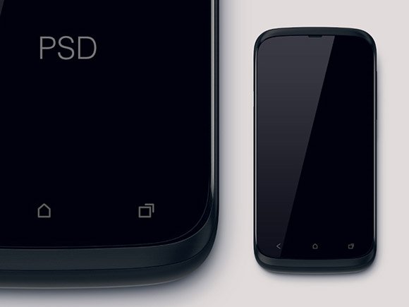 plantilla psd de HTC teléfono celular real modelo