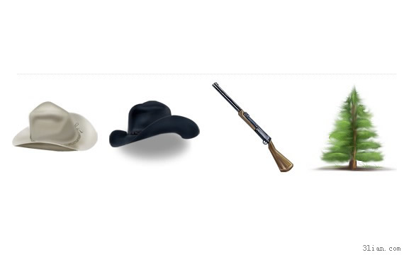 Hunter Pistol And Hat Png Icons