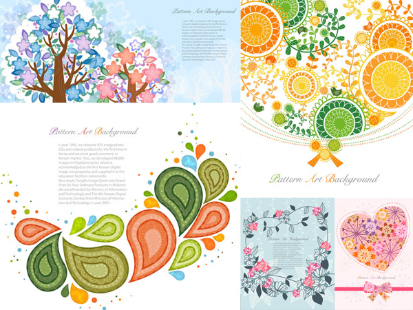 árvores de folha padrão Illustrator