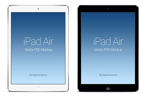 iPad udara psd mockup template