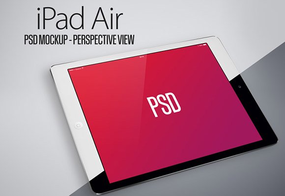 modelo de perspectiva do iPad psd