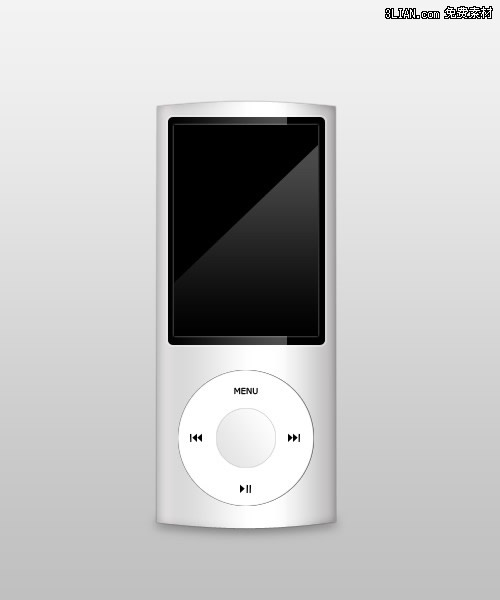 iPod music player psd materiału