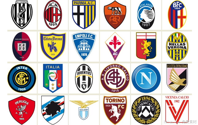 İtalya Futbol Kulübü rozeti simgeler