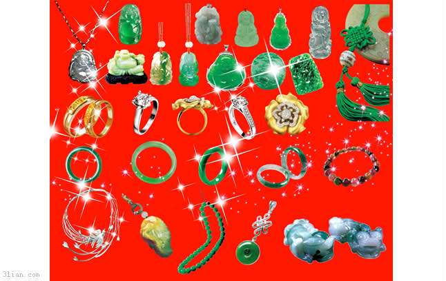 material do psd de ornamentos de Jade