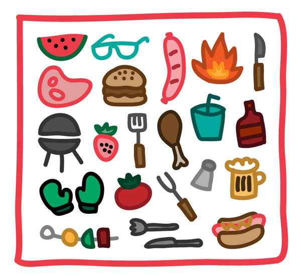 icona di barbecue Kid stuff