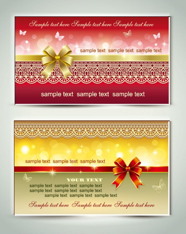 Lace Bow Cards