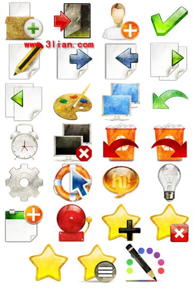 colore computer desktop icone dipinte a mano di piombo