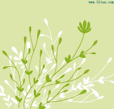 Leaves And A Light Green Background