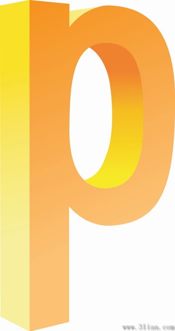 icône de lettre p