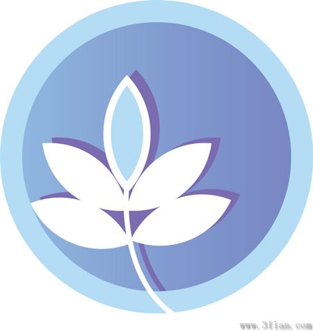 icône de fleur bleu clair