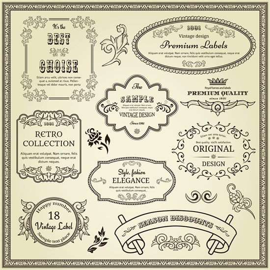 Line Drawing Pattern Label Lace