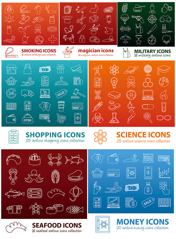 lineare kreative icons