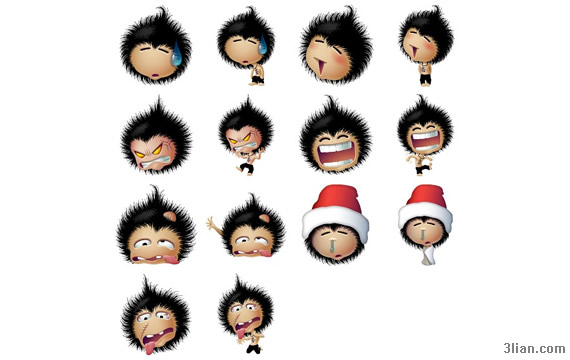 kleine Jungs lustiges Gesicht PNG-icons