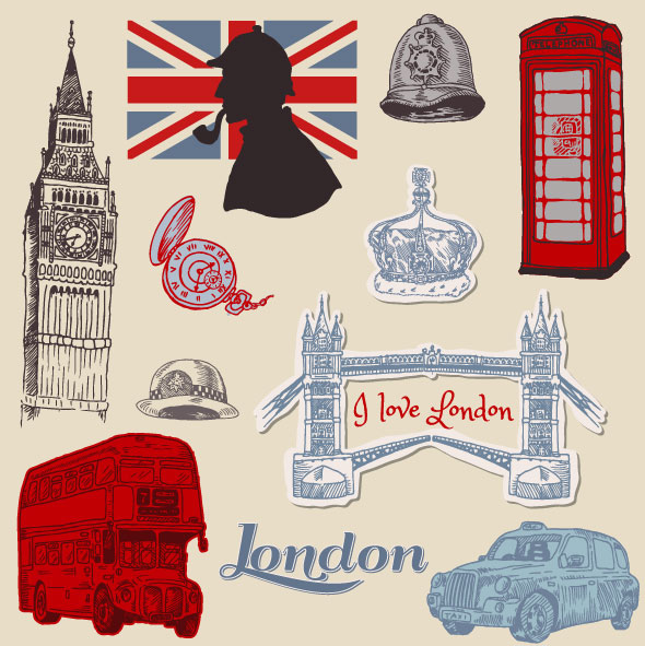 adesivos de cidade de Londres em destaque