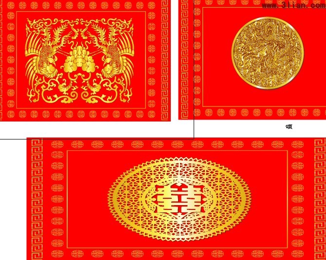 Long feng shuangxi tradizionale sfondo materiale