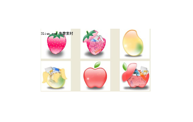 Lovely Crystal Fruit Icon Png