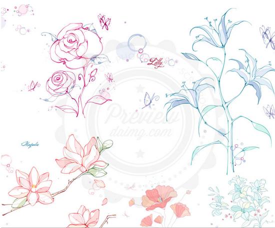 Manolya ve lily desen