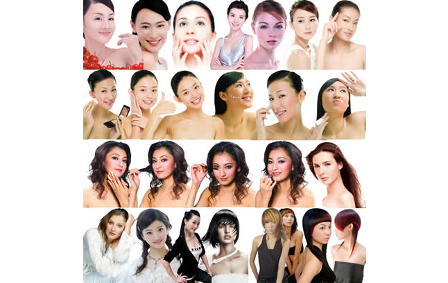 maquillaje pelo personajes femeninos psd