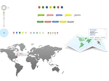 Mapa świata psd materiału