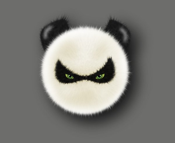 matière de panda rouge icône