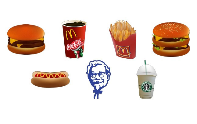 iconos de comida de McDonald s