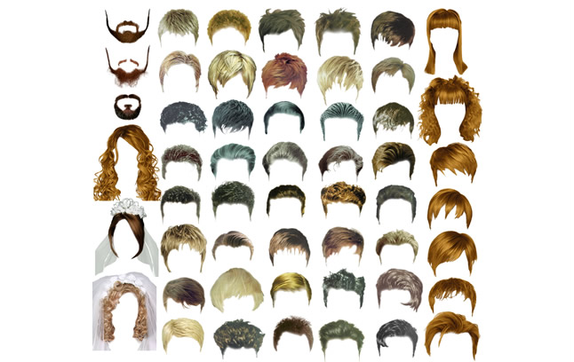 Men And Women Fashion Hair Styles Psd-design Elements Psd-free Psd Free  Download