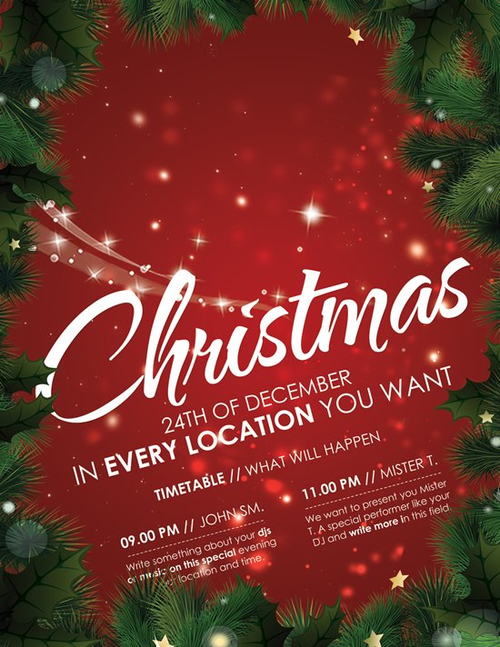 Merry Christmas Commercial Posters Psd Material