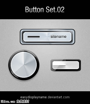 Metallic Button Icon Psd Material