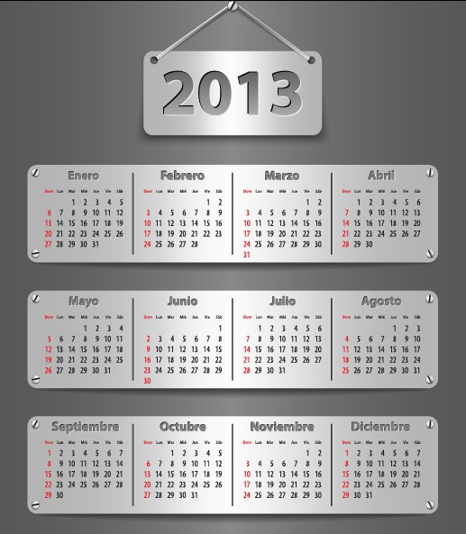 Metallic Calendar