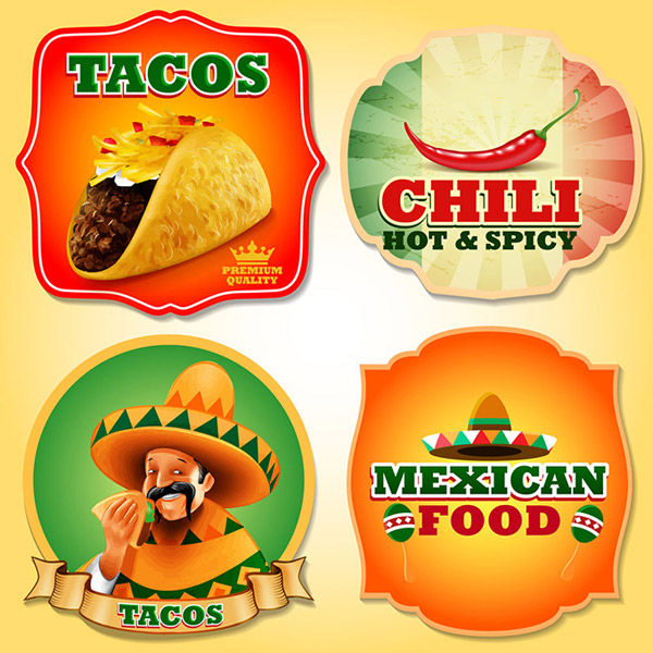 Mexiko-Lebensmittel-Markierungen