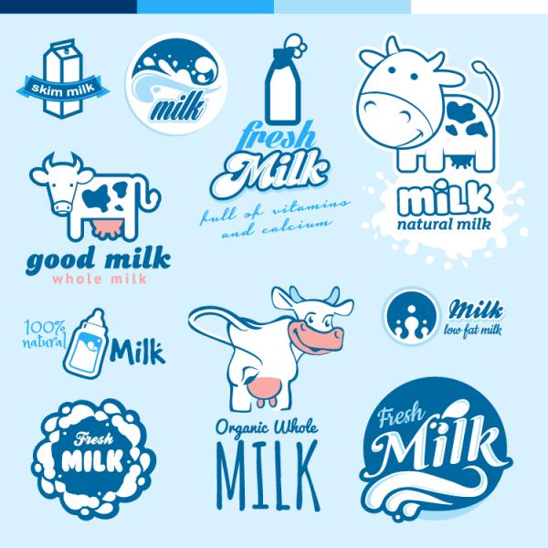 Milch-Cartoon-Logo-design