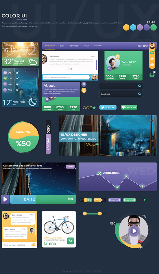 Mobile App Interface Templates Psd Material