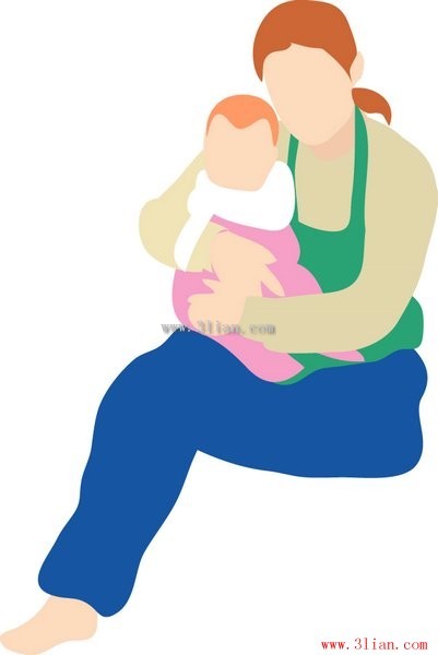 siluet ibu dan anak