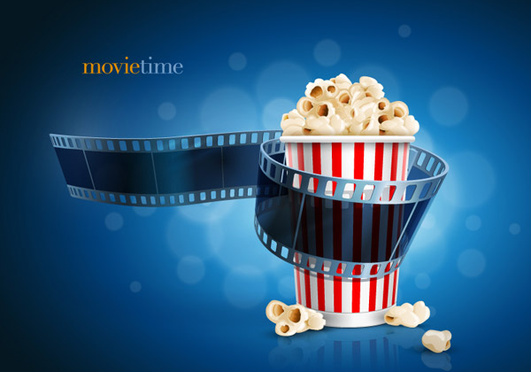 popcorn e pellicole del cinema