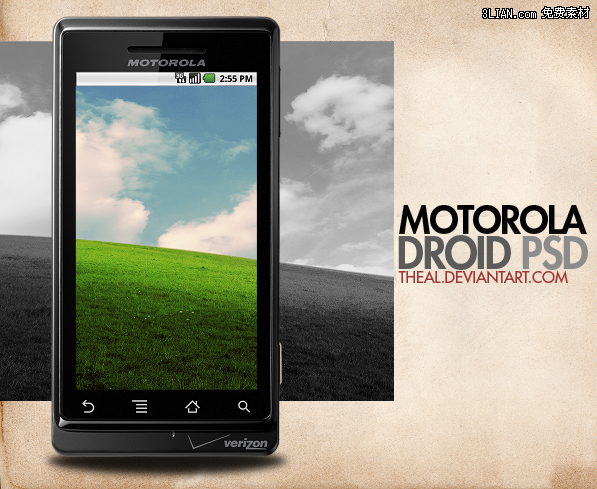 Motorola droid телефон psd материал