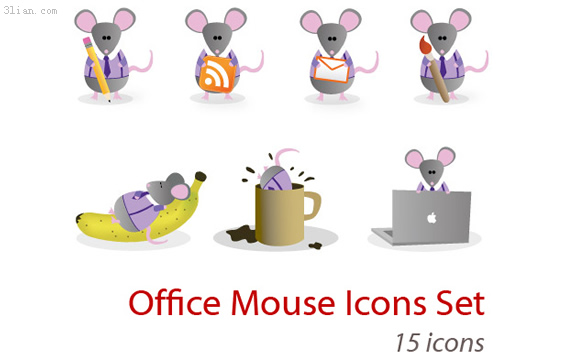 icônes png de souris thème web